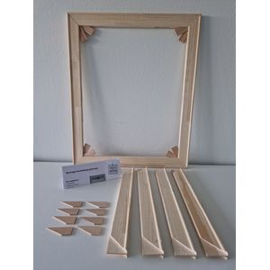 Opspanlatten voor schildercanvas Spielat 45mm 20 x 20 cm Houten spanlatten voor Spanraam - Spieraam zonder doek Houten frame voor schildersdoek, canvasdoek of stof 20x20cm