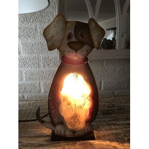 Honden lamp, decoratief, metaal, mooi!