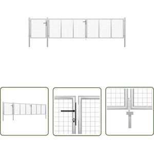 The Living Store Tuinpoorten - Staal - 500 x 150 cm - Robuust - Veilig