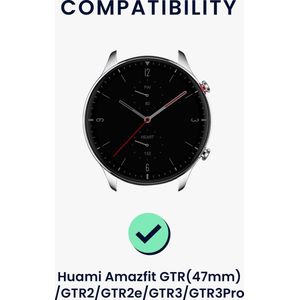 kwmobile bandje geschikt voor Huami Amazfit GTR (47mm) / GTR 2 / GTR 2e / GTR3 / GTR 3 Pro - Armband voor fitnesstracker in zwart / rood - Horlogeband