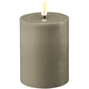 Luxe LED kaars - Sand- Grijs - LED Candle D7,5 x 10 cm - net een echte kaars - Deluxe Homeart