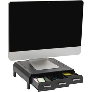 Ergonomische Monitorstandaard en Bureau Organizer voor PC en Laptop - Zwart
