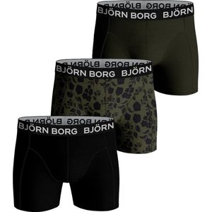 Bjorn Borg 3-Pack heren boxershort - Cotton stretch - Elastisch katoenen heren onderbroeken blauw - M - Zwart