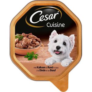 Cesar Cuisine - Mini Filets - Rund/Kalkoen in Saus - Hondenvoer - 12 x 150 g