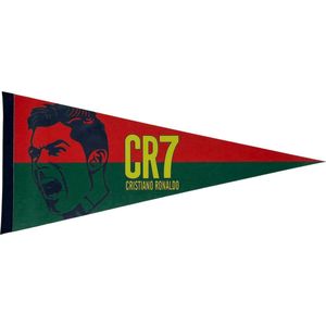 USArticlesEU - Cristiano Ronaldo - Ronaldo - Portugal - CR7 - messi - Cr7 vlag - Cristiano Ronaldo vaantje - Voetbal - World cup - Soccer - Vaantje - Sportvaantje - Pennant - Wimpel - Vlag - 31 x 72 cm - Ronaldo vlag - CR7 voetbal