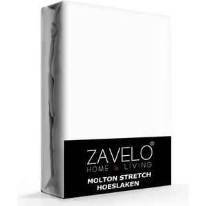 Zavelo Molton Hoeslaken Stretch - 1-persoons (90x220 cm) - Rondom Elastisch - 30 cm Hoekhoogte - Matrasbeschermer - Anti-Allergie