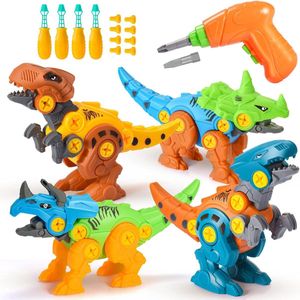 Speelgoed - 4 Stuks - Dinosaurus Speelgoed - Elektrisch Drill - Handmatige Drill - Kleurrijk - Cadeau