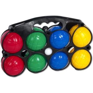 Hot sports Jeu de boules set kunststof 8 ballen in houder
