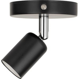 Plafond / Wandlamp Metaal Zwart E27 met verstelbare arm