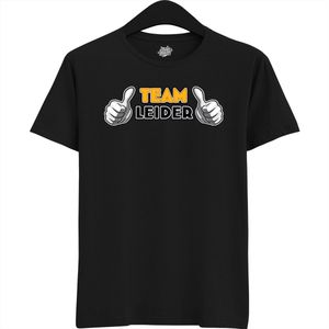 Team Leider | Vrijgezellenfeest Cadeau Man / Vrouw - Bride / Groom To Be Bachelor Party - Grappig Bruiloft Bruid / Bruidegom shirt - T-Shirt - Unisex - Zwart - Maat M