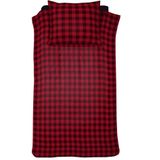 Damai - Timber - Dekbedovertrek - Flanel - 140x200/220 cm - Rood