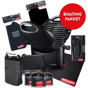 nomadiQ BOATING barbecue pakket - de ultieme gas barbecue inclusief accessoires voor op de boot