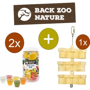 Back Zoo Nature Fruitkuipjes Mix 24 - Vogelsnack - Inclusief Foerageerhouder - Foerageren