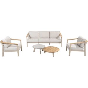 Olivia stoel bank loungeset 5 delig latte aluminium Taste 4SO