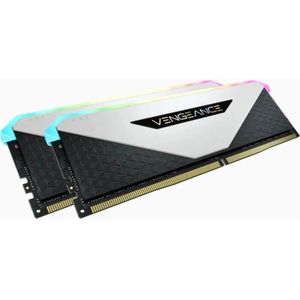 Corsair Vengeance RGB RT - Geheugen - DDR4 - 16 GB: 2 x 8 GB - 288-PIN - 3600 MHz - CL18 - 1.35V - voor AMD Ryzen - wit