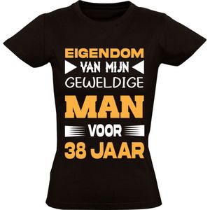 Grappig 38 jarig huwelijks jubileum Dames T-shirt - getrouwd - trouwdag - huwelijk