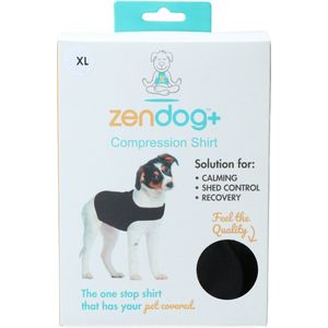 Zenpet ZenDog+ Compression shirt XxL – Hondenvest – Hondenjas tegen angst en stress – Anti stress hond – Dieren antistressmiddel – Elastisch en ademend – Geschikt voor honden van 38.5+ kg - Zwart