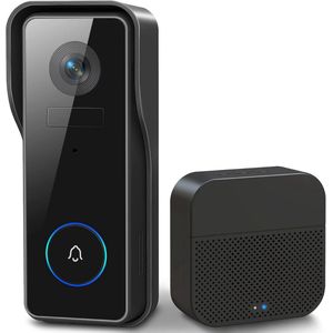 DailySupplies® Deurbellen met Camera - Video Deurbel - Draadloos - Full HD - Zwart