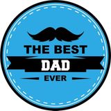 30x Vaderdag bierviltjes - the best dad ever - blauw - onderzetters voor papa zijn verjaardag - feestversiering / tafelversiering