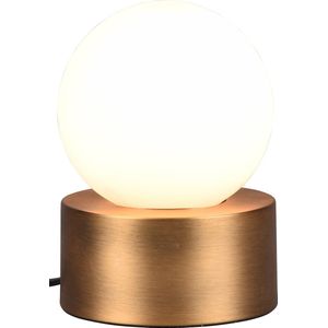 LED Tafellamp - Tafelverlichting - Trion Celda - E14 Fitting - Rond - Oud Brons - Aluminium