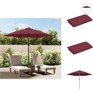 vidaXL Parasoldoek - bordeauxrood - 300 cm - UV-beschermend polyester - Parasol