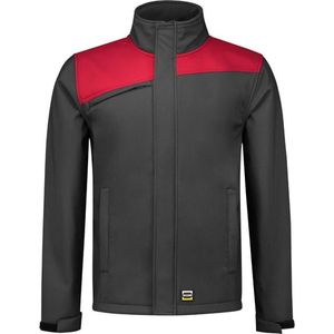Tricorp Softshell Bicolor Naden 402021 - Mannen - Donkergrijs/Rood - M