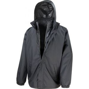 Result 3-in-1 Jacket With Quilted Bodywarmer RT215X - Black - L