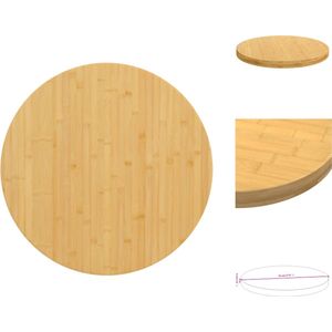 vidaXL Tafelblad - Tafelbladen - Vervangend Tafelblad - Blad - Tafelblad Ø 70x4 cm bamboe