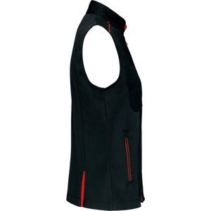 Bodywarmer Dames L WK. Designed To Work Mouwloos Black / Red 65% Polyester, 35% Katoen