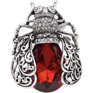 Broche Insect Rood 4.8 x 3.8 cm