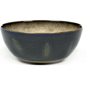 kom medium D13,7 H6 misty grey/dark blue van Anita Le Grelle voor Serax