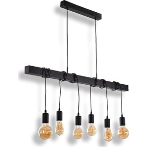 Vintage moderne muurlamp - Loft Retro Plafondlamp -  Zwarte Houten Hanglamp - Hanglampen - Metalen Hanglamp - Vintage Hanglamp - Plafondlamp