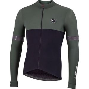 Nalini - Heren - Fietsshirt - Lange Mouwen - Wielrenshirt - Groen - Zwart - WARM WRAP JERSEY - L