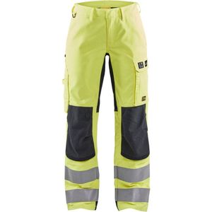 Blaklader Multinorm dames werkbroek Inherent met stretch 7191-1512 - High Vis Geel/Marineblauw - C46