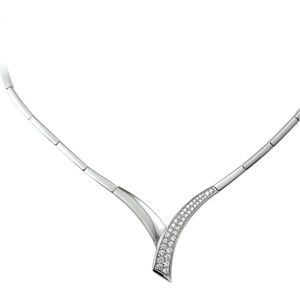 TFT SILVER COLLIER MET ZIRCONIA zilverkleurig