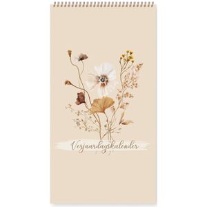 Jots Verjaardagskalender - Wilde Bloemen - Zonder jaartal - 16 x 30 cm