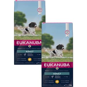 Eukanuba Adult Medium Breed Kip - Hondenvoer - 2 x 12 kg