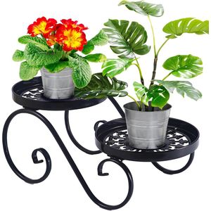 Unyqoos ® Elegante Metaalplantenstandaard voor Binnen en Buiten met Roestwerende Coating en Stabiliteit