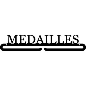 Medailles Medaillehanger zwarte coating - staal - (35cm breed) - Nederlands product - incl. cadeauverpakking - sportcadeau - medalhanger - medailles -  muurdecoratie