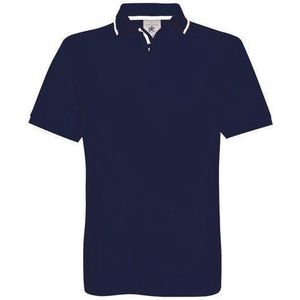 Polo B&C Safran Sport Kleur Navy/White, Maat S