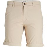 JACK & JONES Fury Shorts regular fit - heren chino korte broek - beige - Maat: XXL