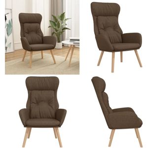 vidaXL Relaxstoel stof bruin - Relaxstoel - Relaxstoelen - Fauteuil - Relaxfauteuil