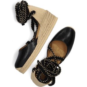 Unisa Chaplin Espadrilles - Zomer Schoenen - Dames - Zwart - Maat 38