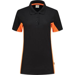 Tricorp Poloshirt Bi-color dames - 202003 - zwart / oranje - maat M