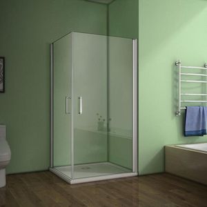 100x90x185cm,2x douchedeur,douchecabine douchewand hoekinstap draaideur draaideur ESG glazen douche