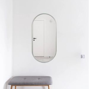 Spiegel Fergus - Hangspiegel - 40x80cm - Grafietgrijs - Passpiegel - Elegant design