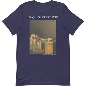 Caspar David Friedrich 'De Wandelaar boven de Nevelzee' (""Wanderer Above the Sea of Fog"") Beroemd Schilderij T-Shirt | Unisex Klassiek Kunst T-shirt | Heather Midnight Navy | M