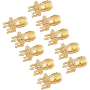 Nieuwe titel: 10-pins SMA vrouwelijke socket Jack PCB-montageadapter 50 Ohm RF-connector