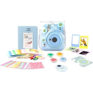 Complete Accessoires Set Geschikt voor Fujifilm Instax Mini 11 - Camera Tas met Filters, Fotoalbum en Meer - Daisy Blauw