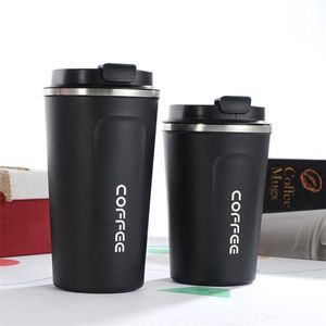 Koffiebeker To Go - RVS thermosbeker - Dubbelwandige isolatie - Herbruikbare koffiebeker - 500 ml - Zwart